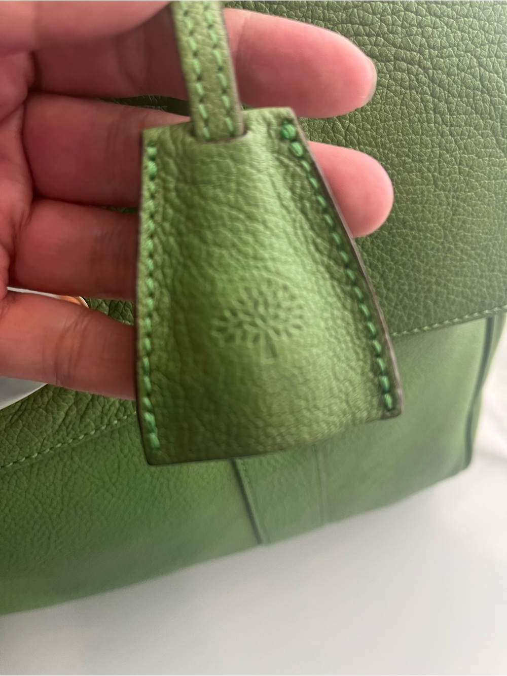 MULBERRY GREEN PEBBLED LEATHER BAYSWATER - Picture 4 of 11